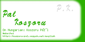 pal koszoru business card